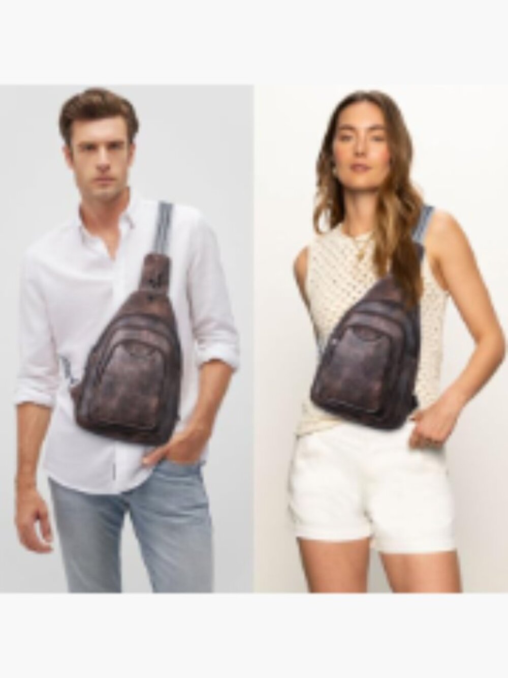 Vegan PU Leather 10L Crossbody Sling Bag Anti Theft Adjustable Strap Belt Bag - Picture 2 of 6